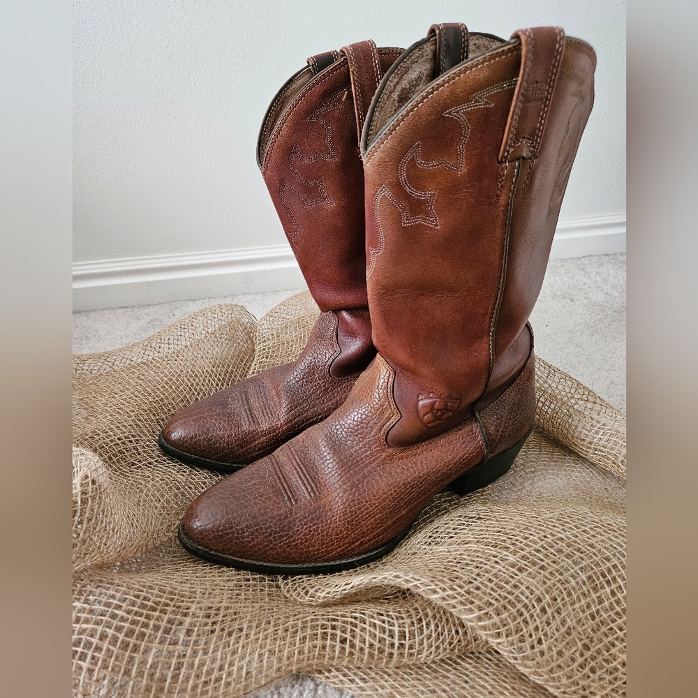 Men's Ariat Brown Leather Cowboy Boots